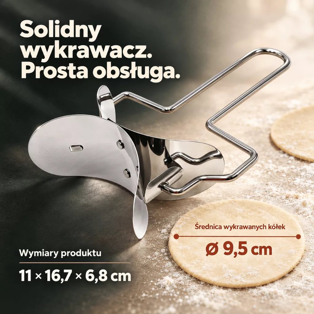 Metalowy wykrawacz Pierokrążek i jego wymiary
